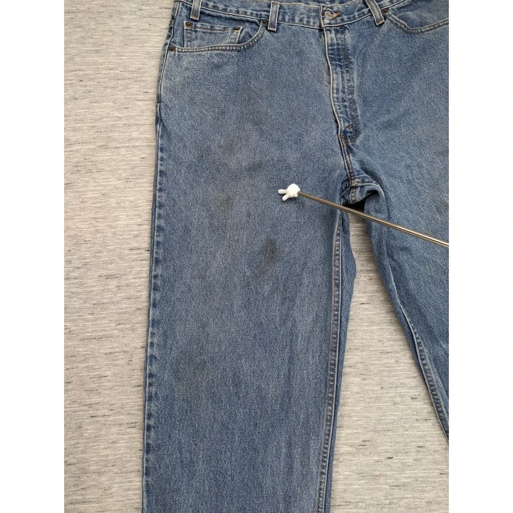 Vtg Levi's Relaxed Fit Jeans Straight Leg Denim Pants Casual Classic 40x32 STAIN